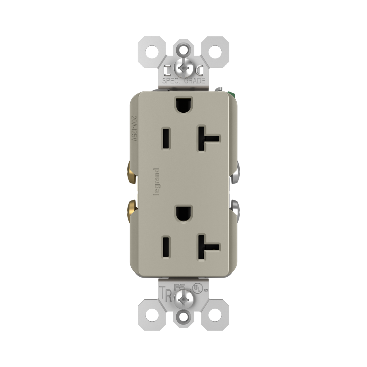 radiant Spec-Grade 20A Tamper-Resistant Wall Outlet