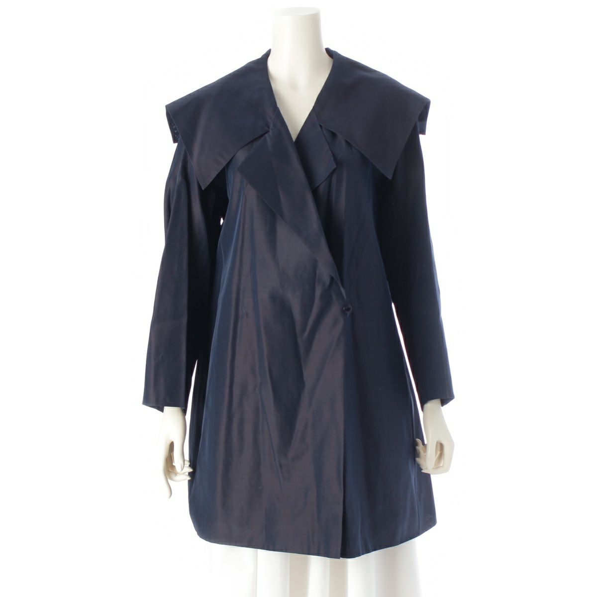 ドゥロワー コットン シルク セイラーカラー コート ジャケット