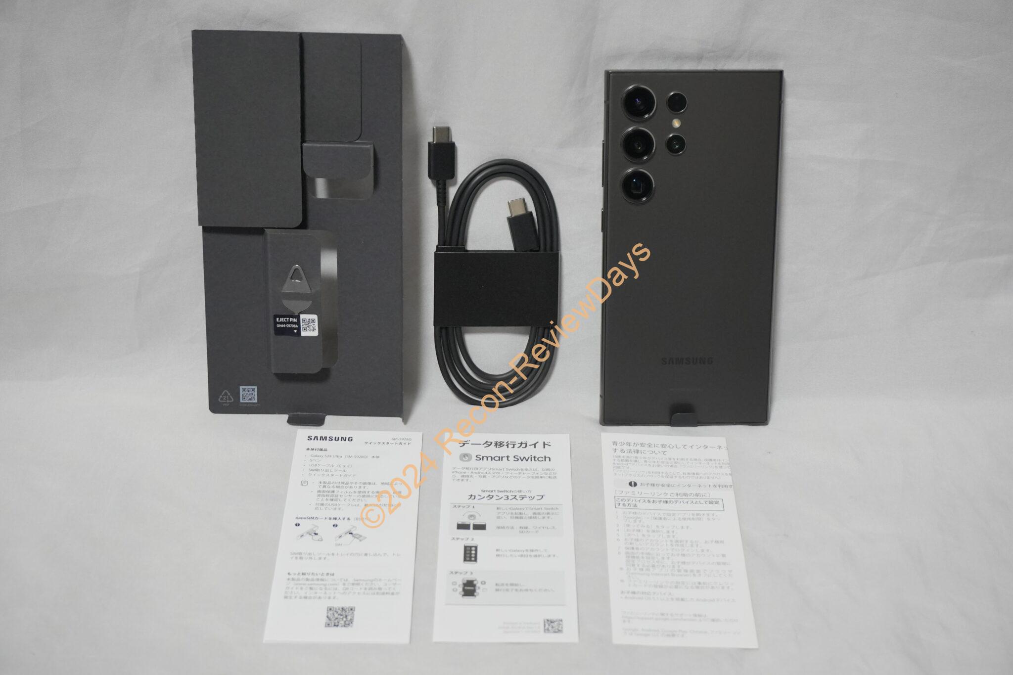 Samsung Galaxy S24 Ultra SM-S928Q 512GB Titanium Blackの外観