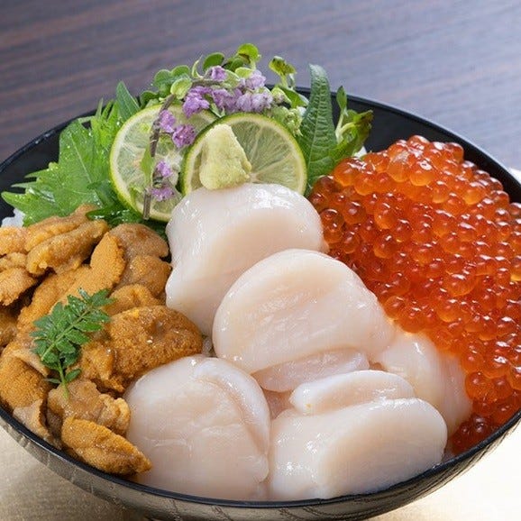 ウニ・イクラ・ホタテの贅沢三色丼セット』 宮城県産キタムラサキ雲丹