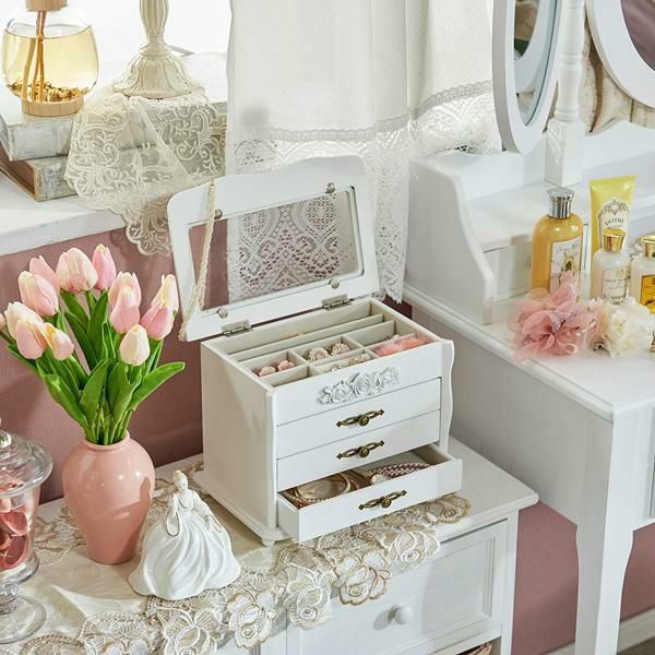 直送】ドレスチェンジチェスト4段/アンティークローズ｜かわいいお姫様