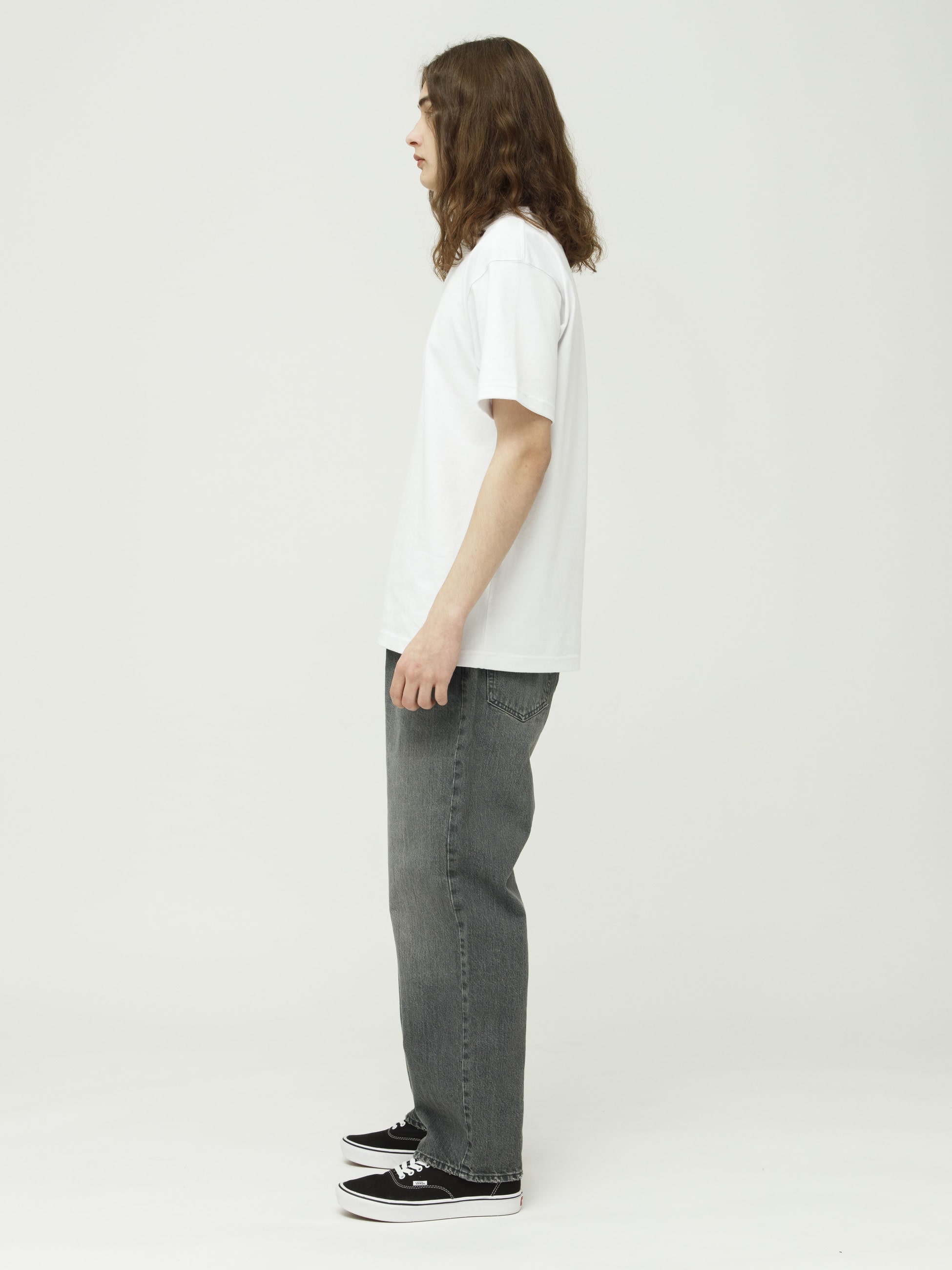 ロバート ワイドフィット ブラックデニムパンツ｜RHC(アールエイチシー