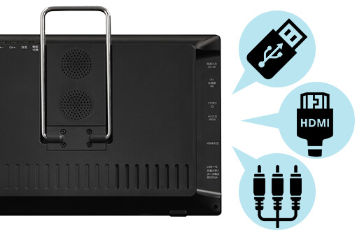 9インチ録画機能付きポータブルTV - ROOMMATE