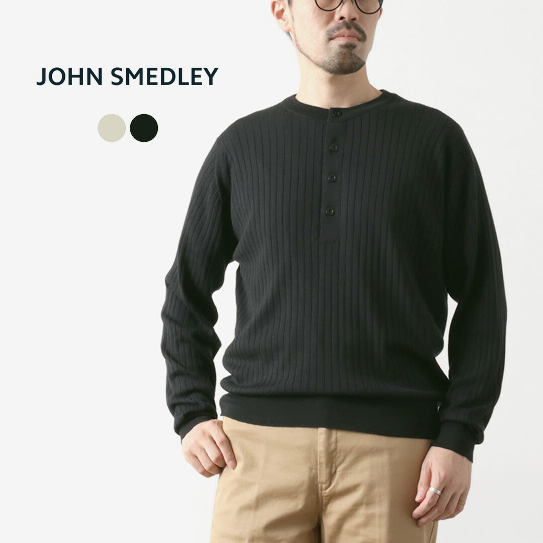 JOHN SMEDLEY（ジョンスメドレー）A4713 30G ヘンリーネック リブ