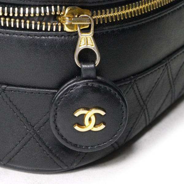 OLD CHANEL チェーン付ビコローレ ココチャームバニティ（黒