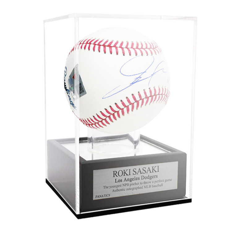 佐々木朗希 直筆サイン入りMLB公式試合球 ディスプレイケース入り