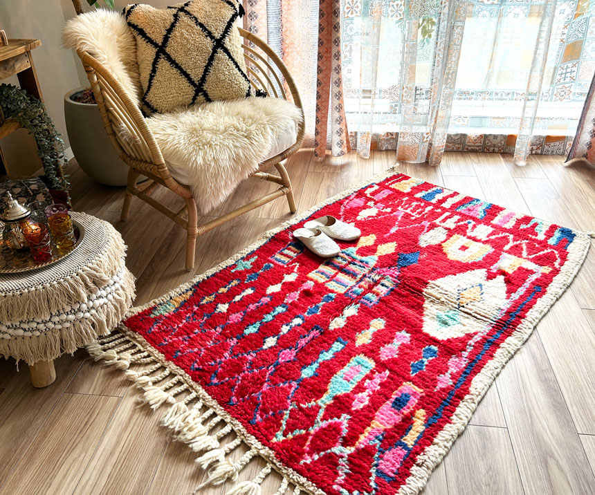 モロッコ ヴィンテージボシャルウィットラグ 【公式通販】