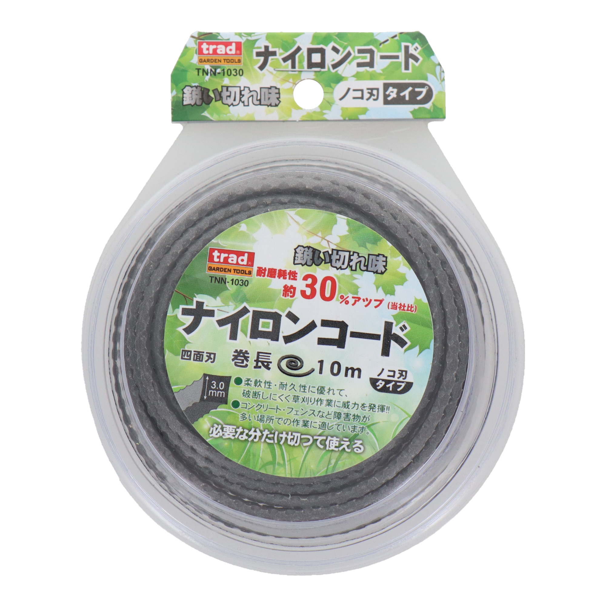 TNN-1030 刈払機 ナイロンコード ナイロンコード 四面刃 ノコ刃タイプ