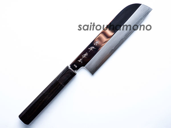 唐津厚広V10鏡面黒丹八角柄和包丁の通販「サイトウ刃物店」