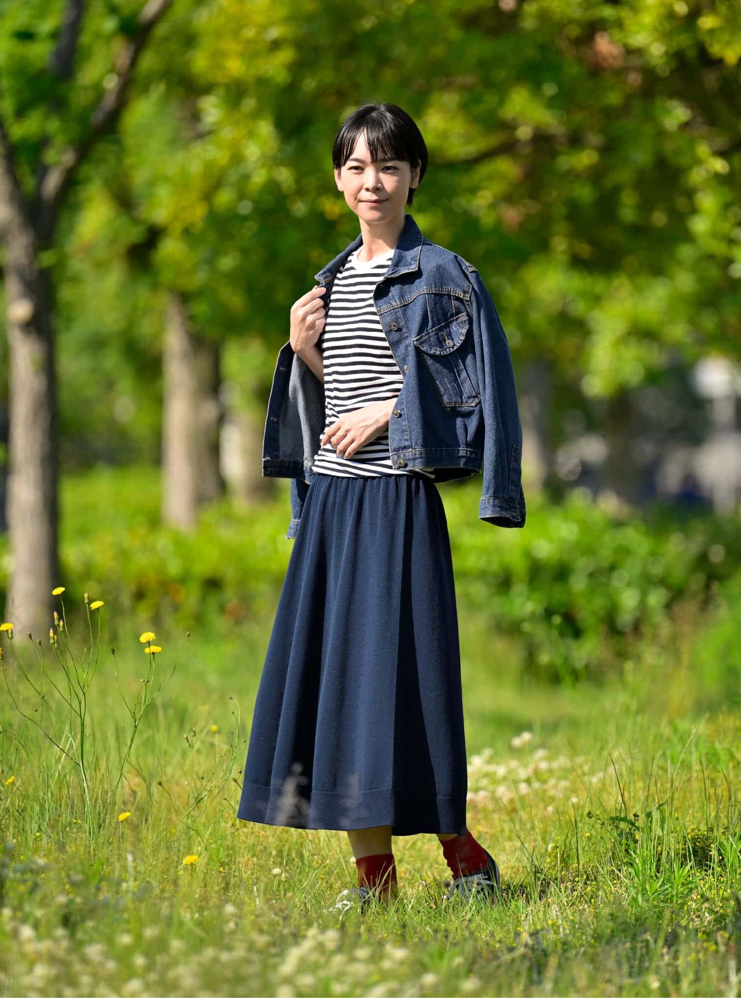 おなかをつつむ / のびるニットロングスカート | 公式 SAIFUKU