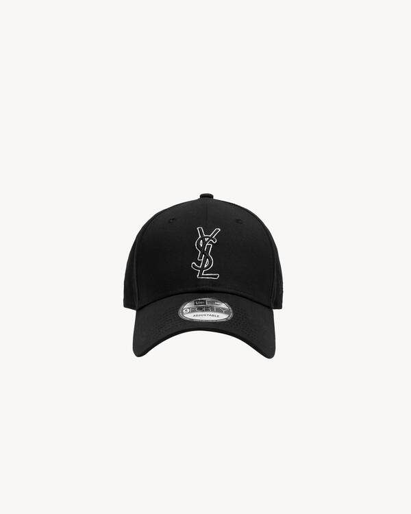 NEW ERA CASSANDRE CAP IN CANVAS in Black | Saint Laurent | YSL EN-US