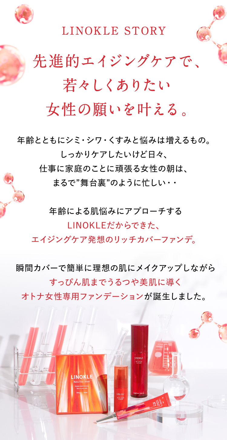 公式【リノクルリッチカバーファンデーション】薬用シワ改善