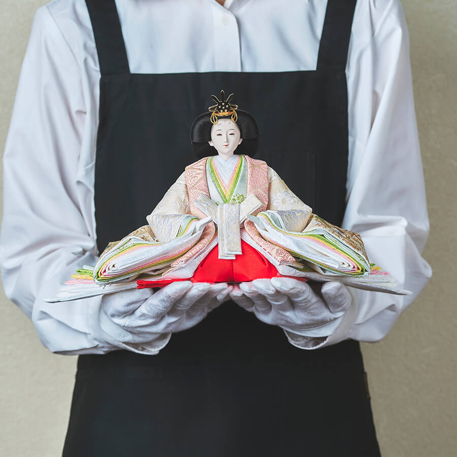 うららか、金と松のおひなさま – 人形工房 左京