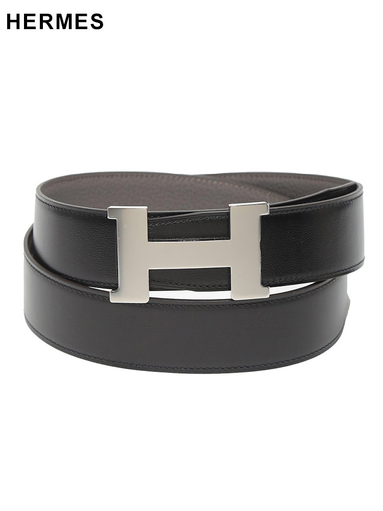 HERMES (エルメス) リバーシブル レザー ピンバックルベルト