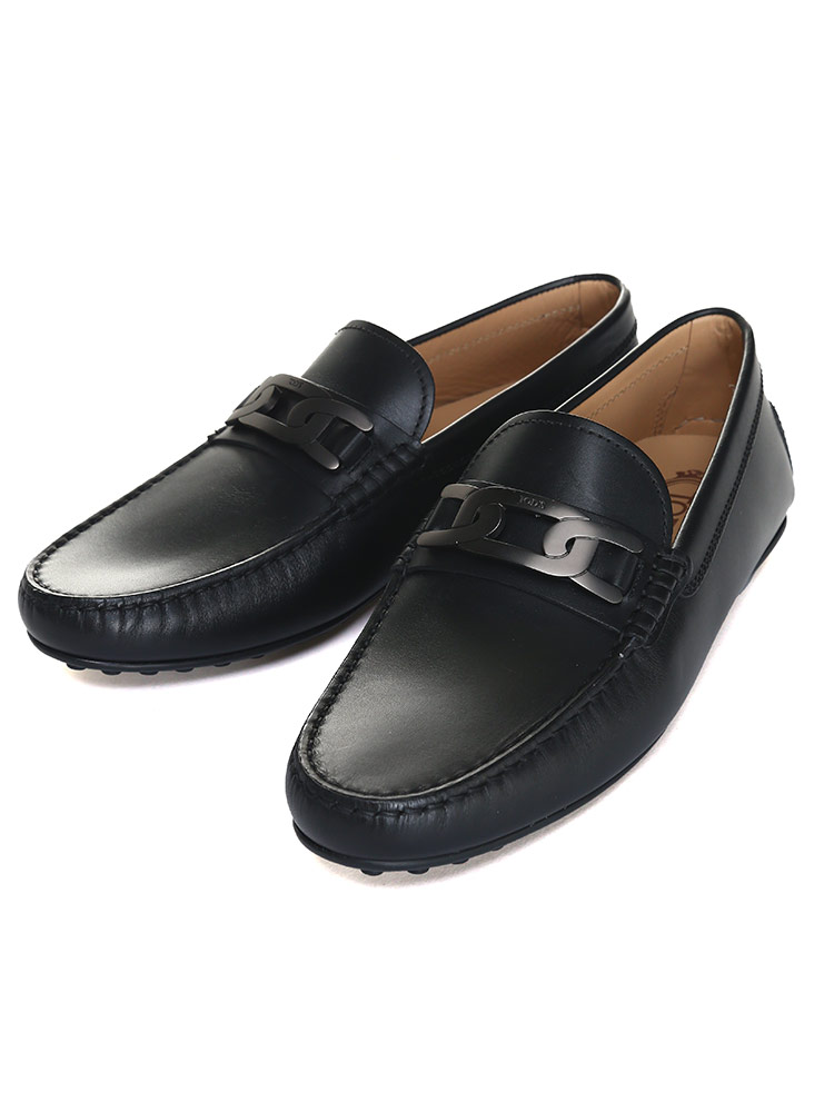 TOD'S (トッズ) レザー チェーン モカシンシューズ TDXXM42C0FJD90