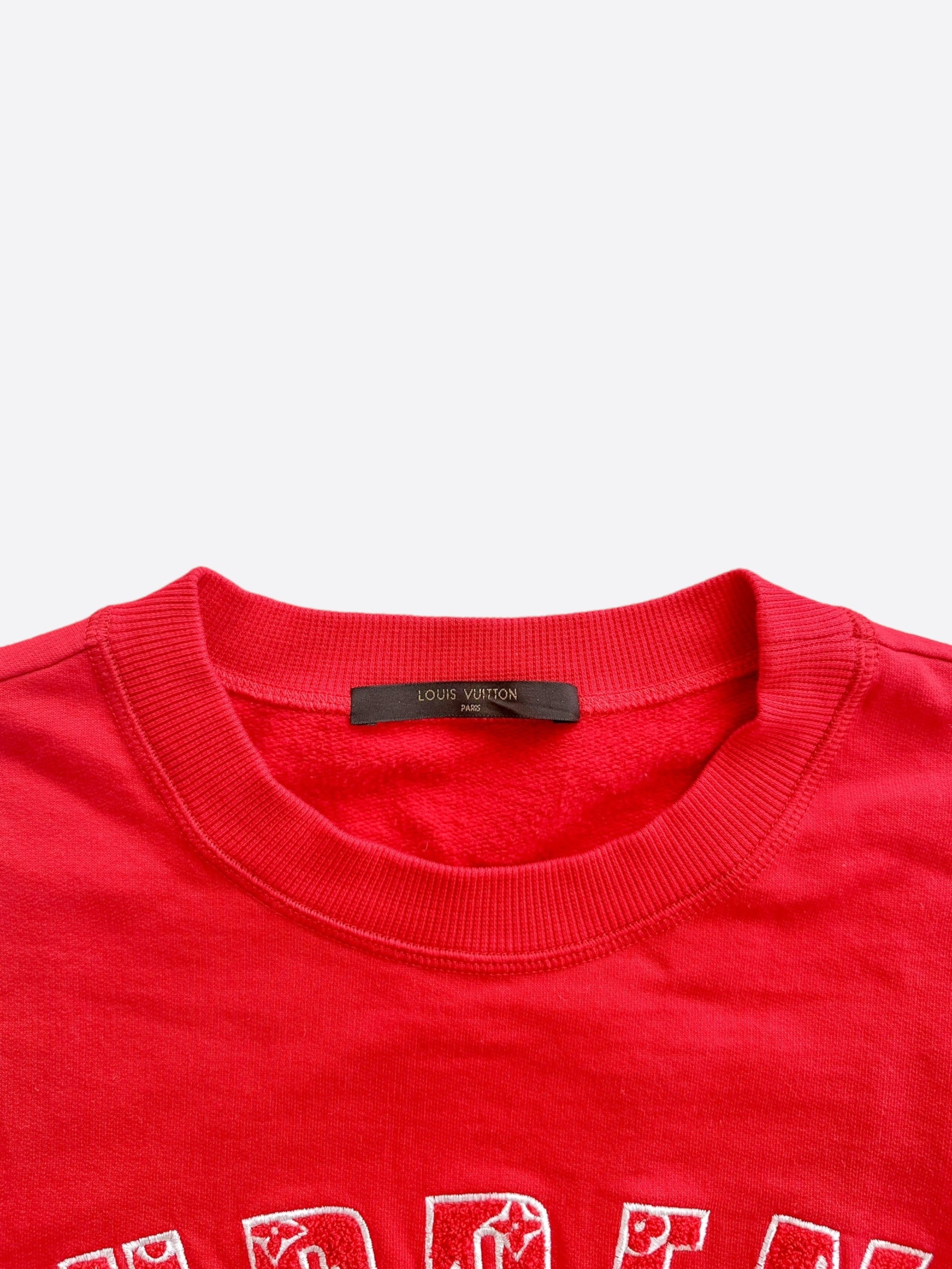 Louis Vuitton Supreme Red & White Arc Logo Sweater – Savonches