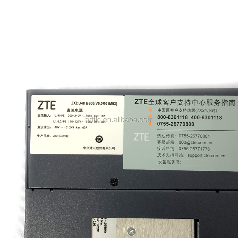 New ZTE ZXDU48 B600 ZXD1500 DC Power Supply 48V 30A 60A, IP20