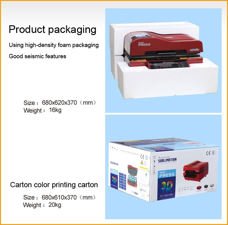 プロモーションST-3042 3D昇華ヒートプレスプリンターケース用3D真空