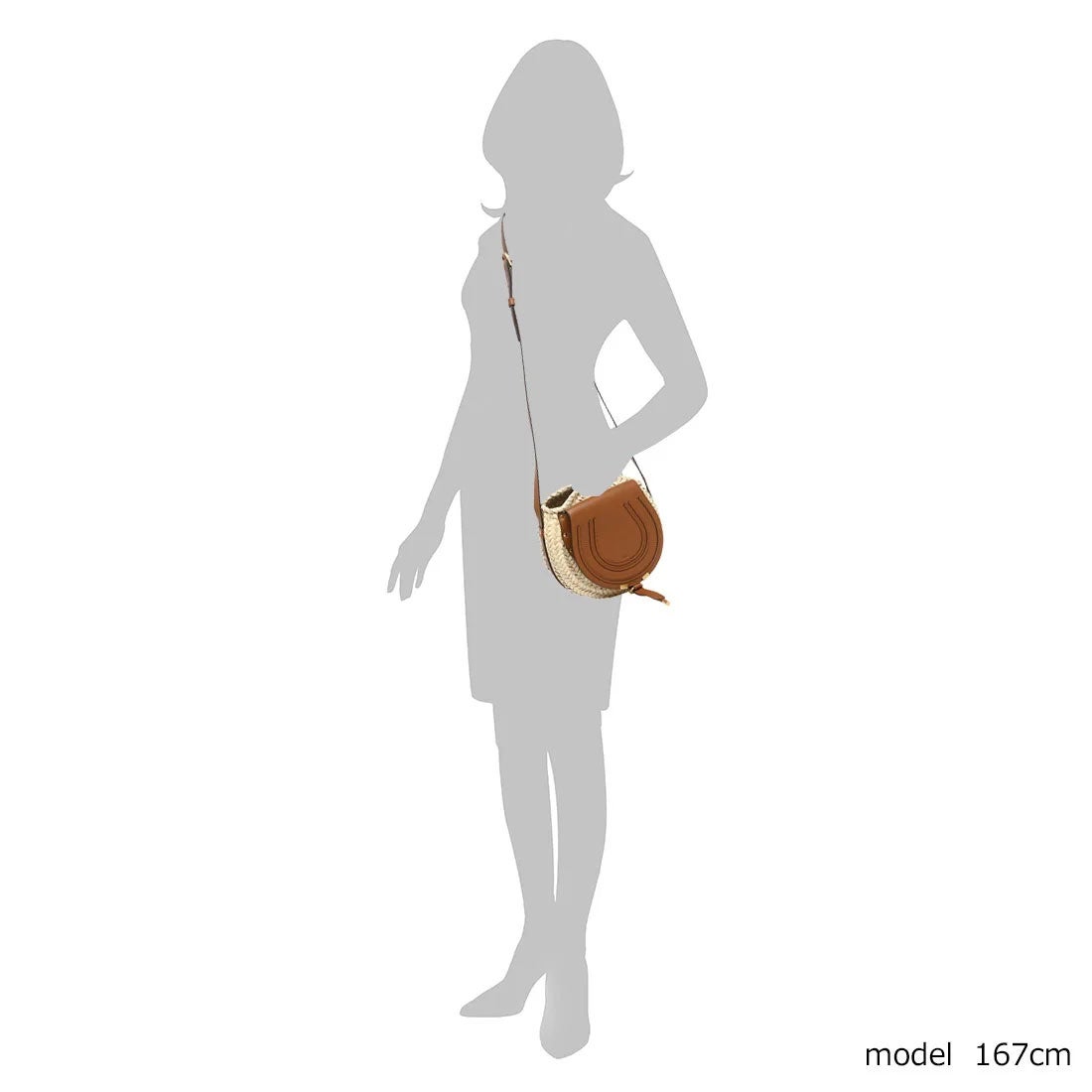 camcam✨Chloe マーシー かごバッグ トート ラフィア 本革 茶 camcam