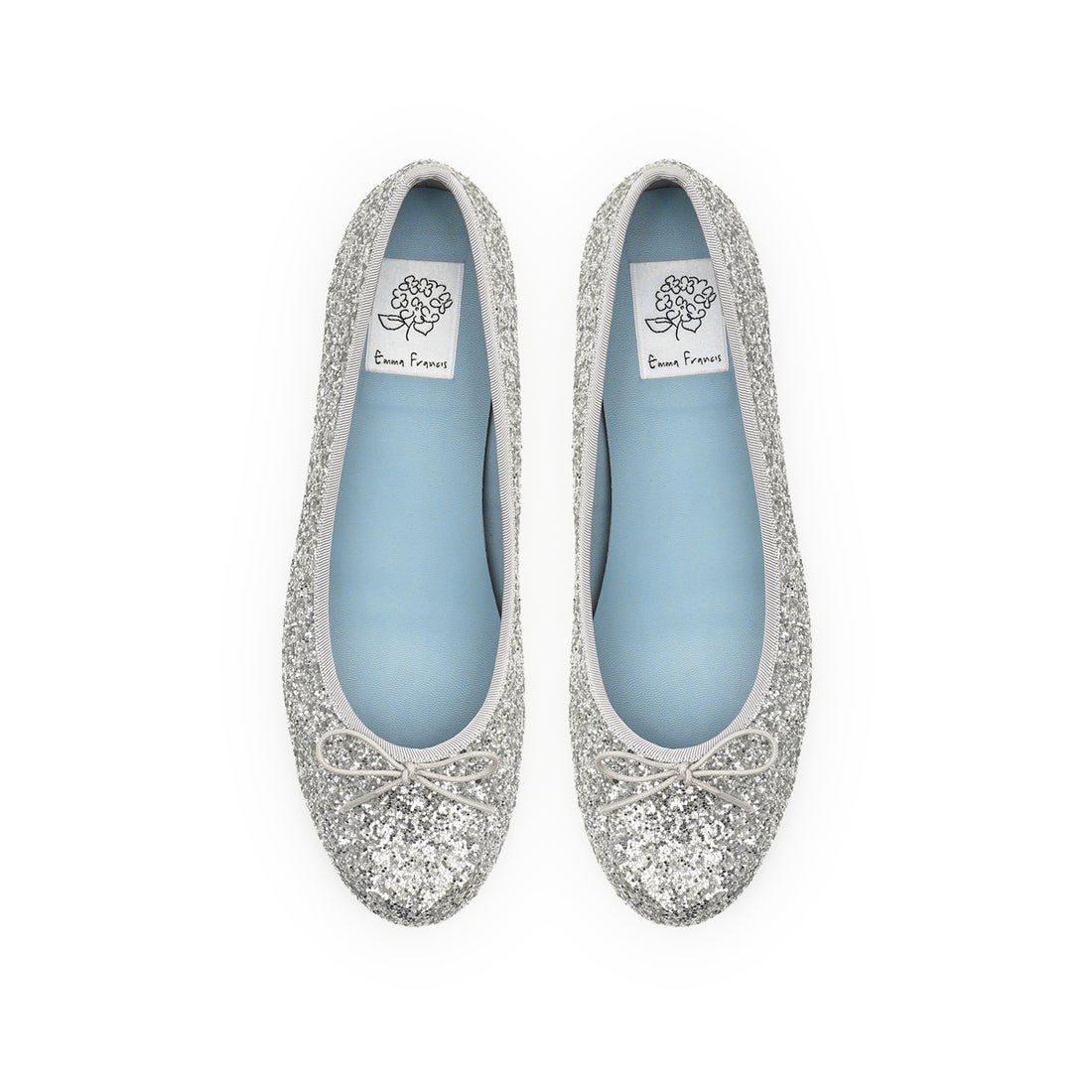 フラット バレエシューズ （シルバー グリッター） -Emma Francis