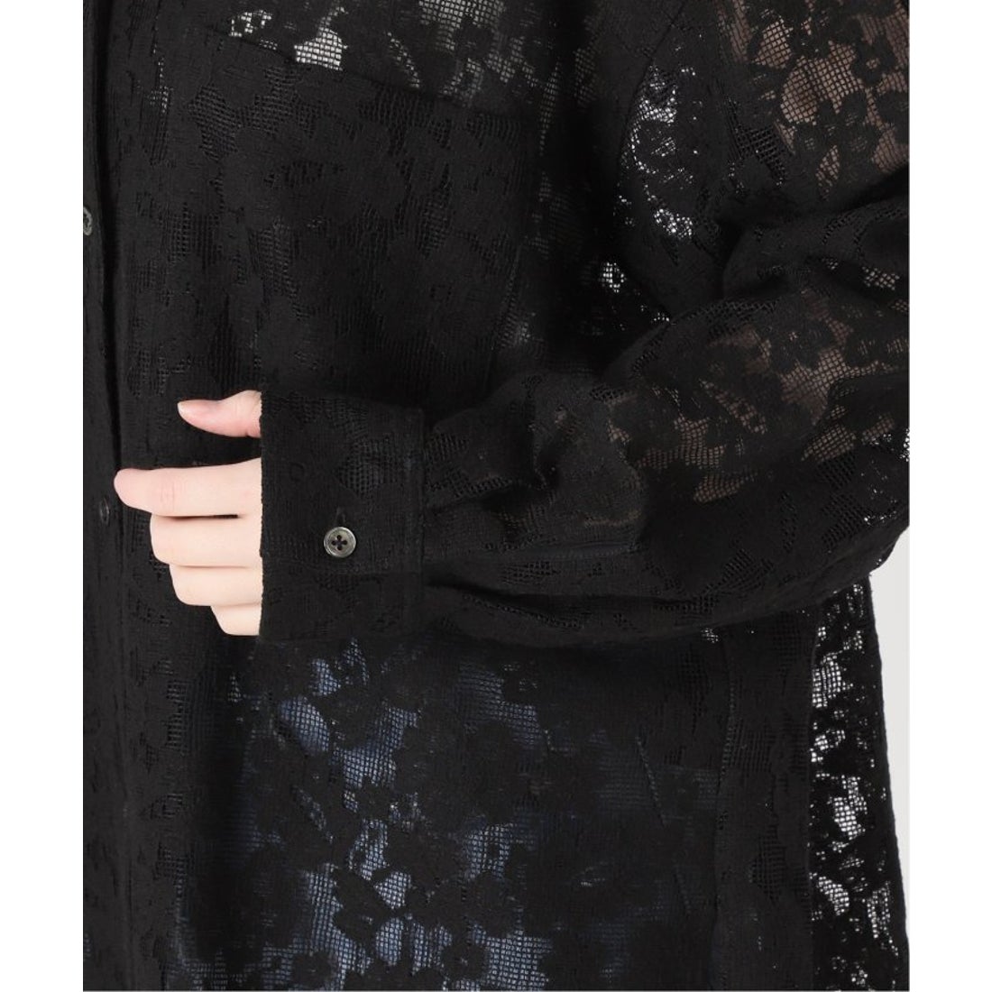 スピック＆スパン Spick & Span 《予約》レースオープンカラーシャツ