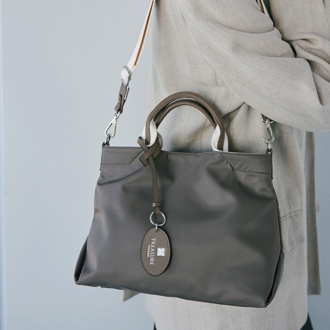 トプカピ TOPKAPI 【TREASURE TOPKAPI】ストライプハンドル ナイロン