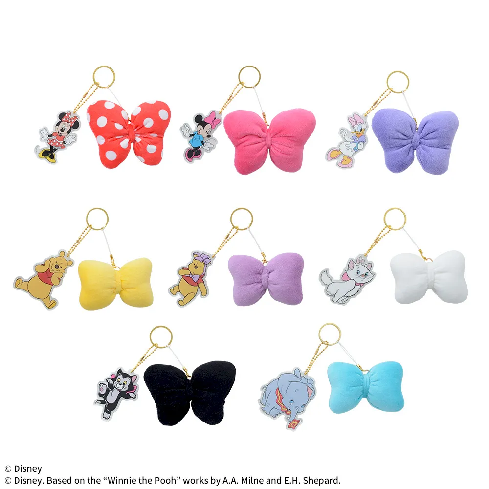 ディズニーキャラクター アクリルキーホルダー付マスコット RIBBON