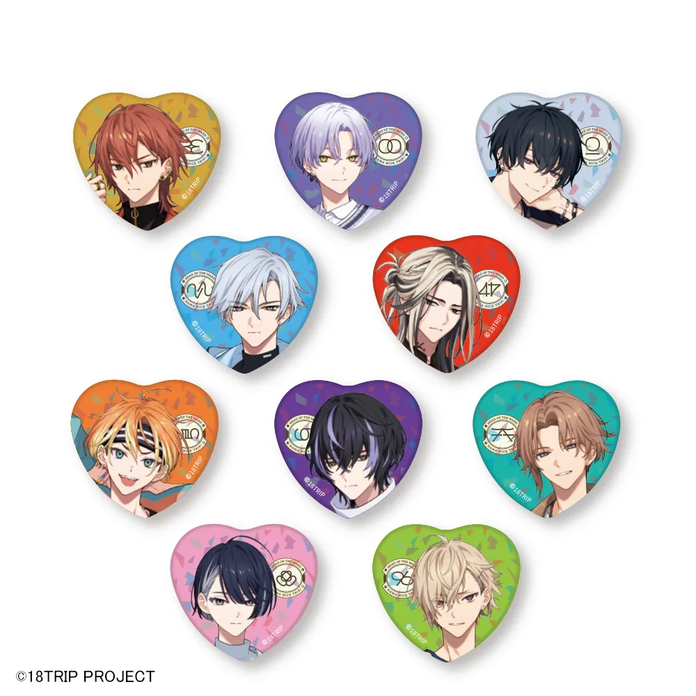 18TRIP ハート型缶バッジ～R1ze&Day2～｜プライズ・くじ・グッズ情報