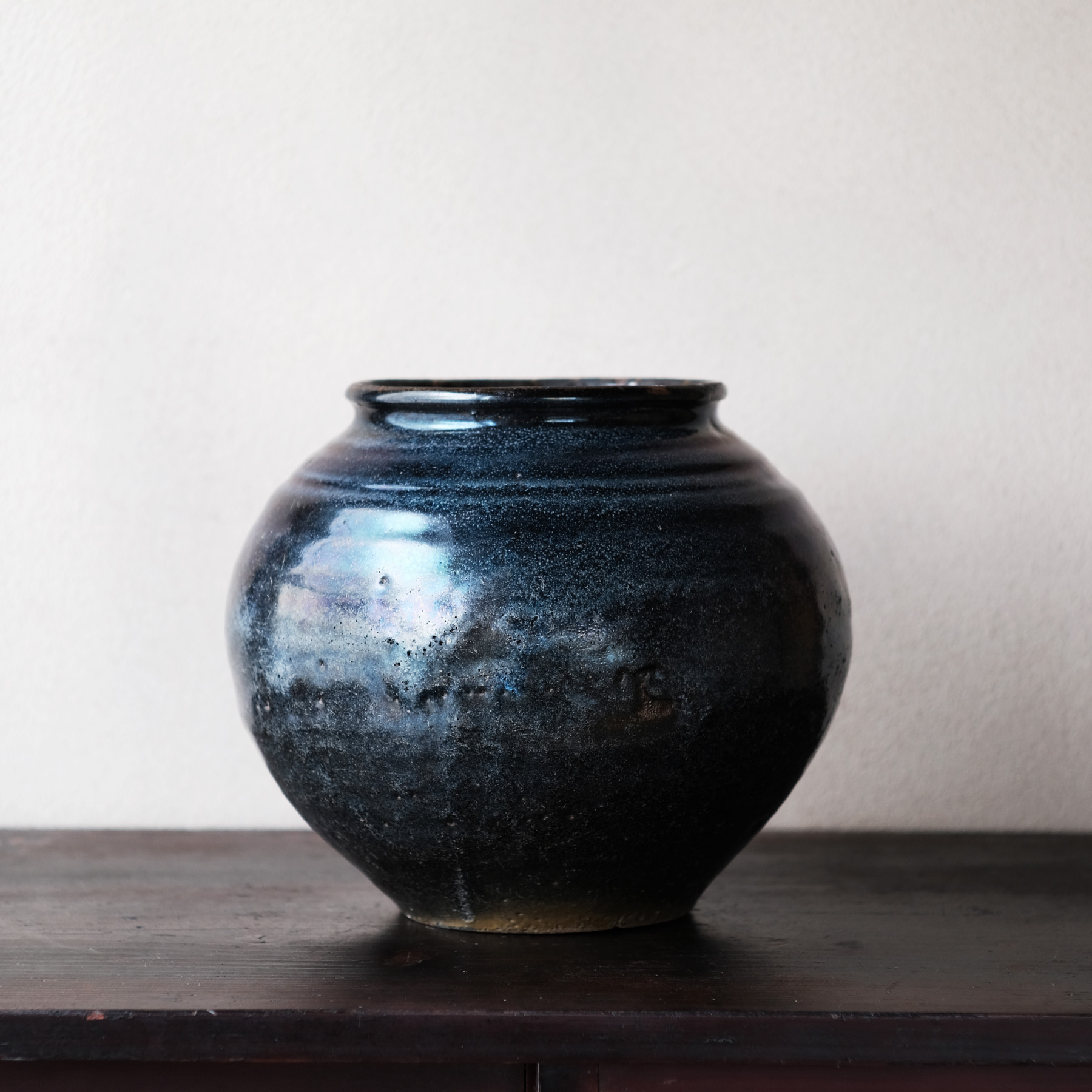 壷□朝鮮 奈波簾 水屋壷 水瓶 古壺 甕 涙艮 古玩 唐物 時代物 骨董品