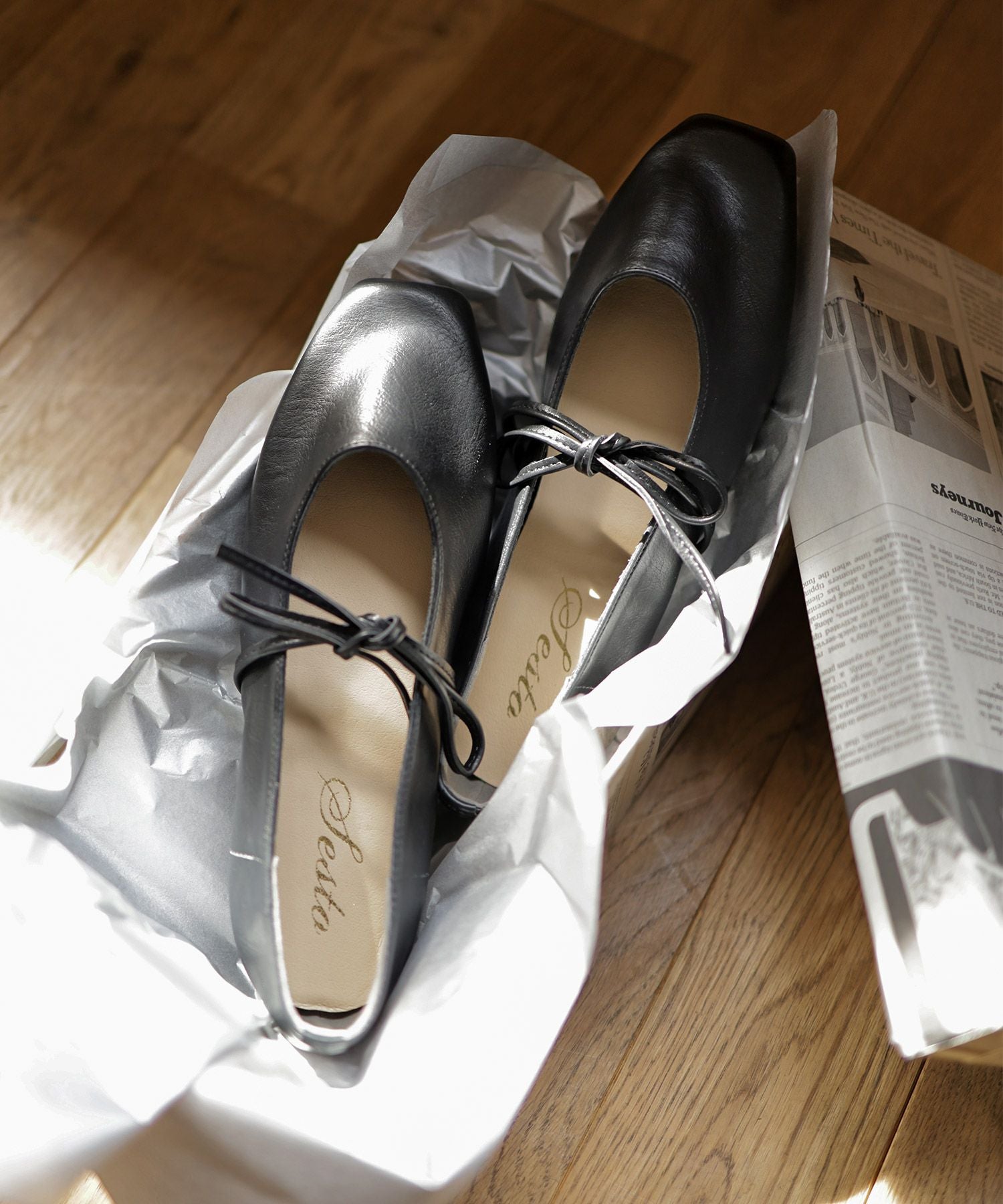 スクエアトゥレースアップバレエシューズ | SESTO(セスト)|レディース