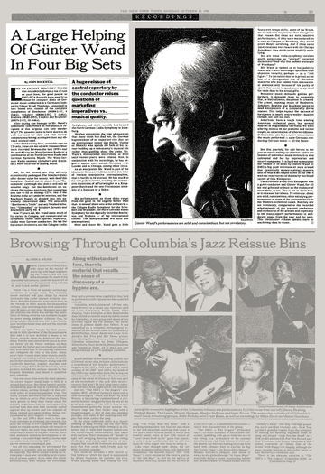 Ripe for Reissue: A Günter Gunter Wand Great Recordings Wand Edition?