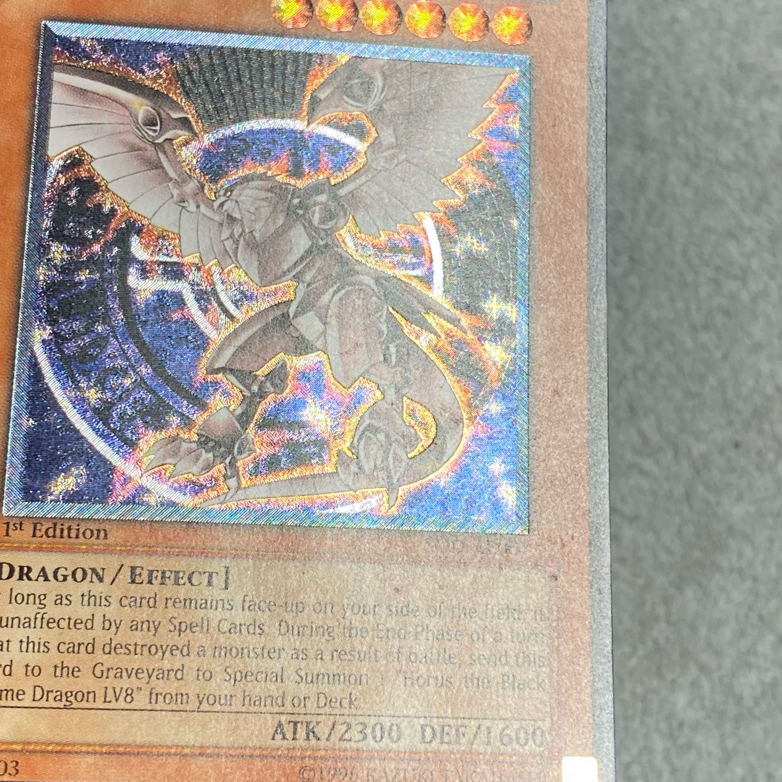 ホルスの黒炎竜 LV6 レリーフ 旧アジア版 アルティメットレア SOD