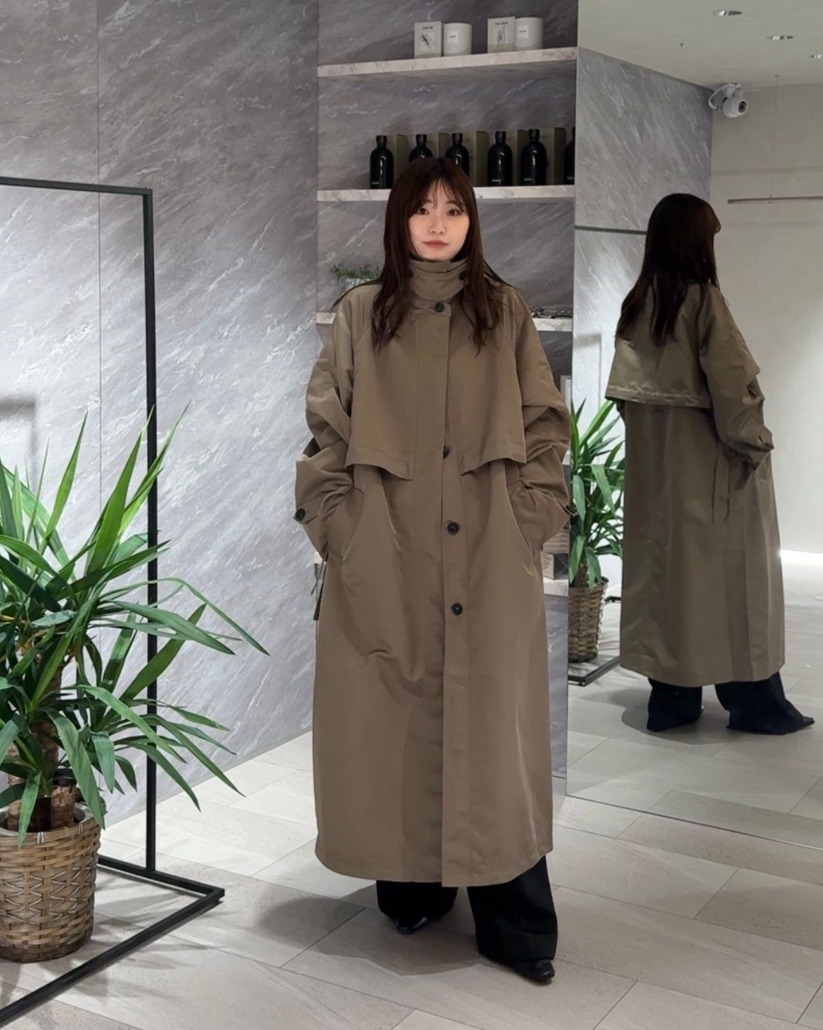 ànuke - Twill Soutiencollar Coat / ツイルステンカラーコート (モカ