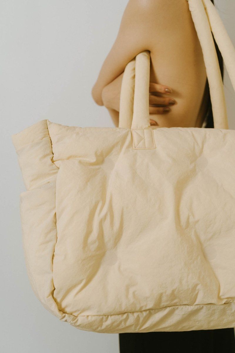 Knuth Marf - big quilt bag / ビッグキルティングバッグ (クリーム