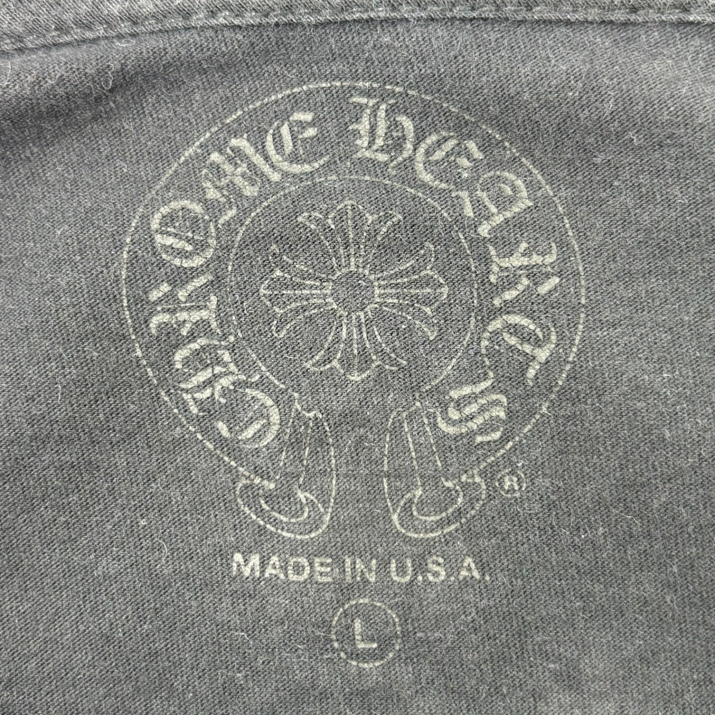 CHROME HEARTS(クロムハーツ) NEON PINK STRIPE LOGO TEE ネオピンク