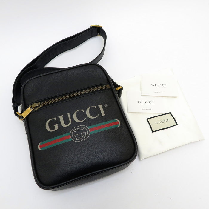 GUCCI/グッチ】 523591 斜めがけ ショルダーバッグ レザー ブラック