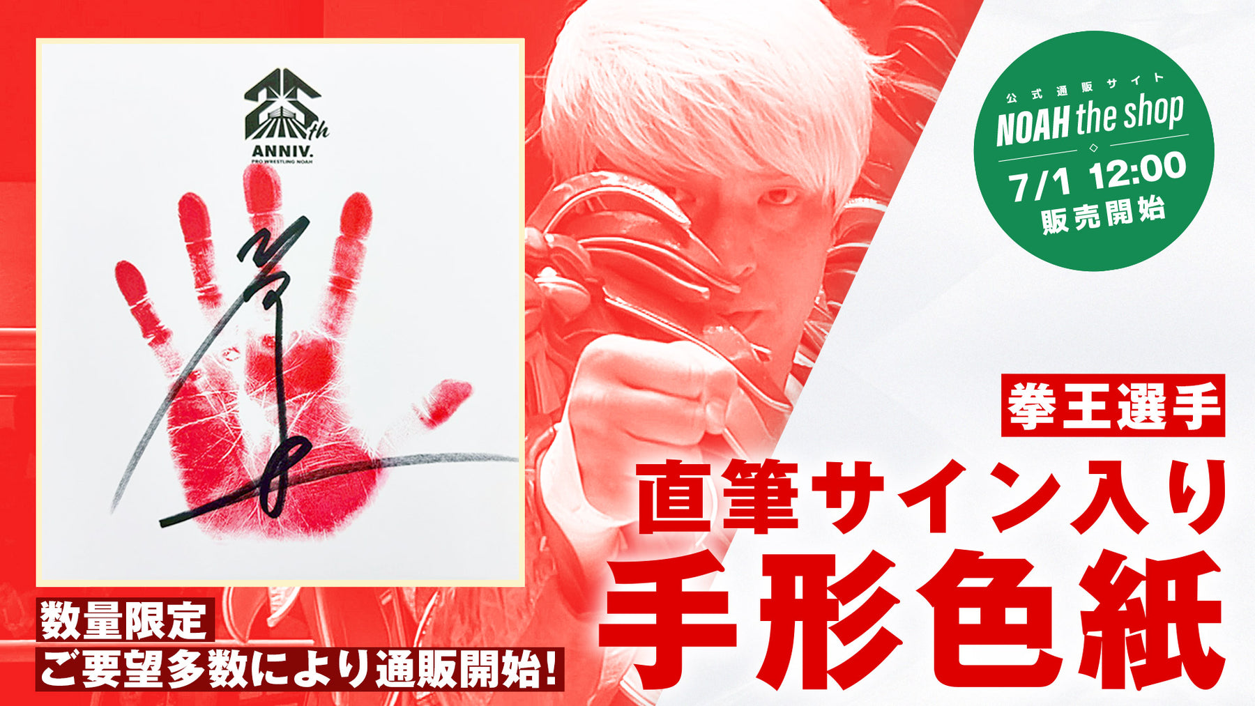 数量限定】選手直筆サイン入り手形色紙