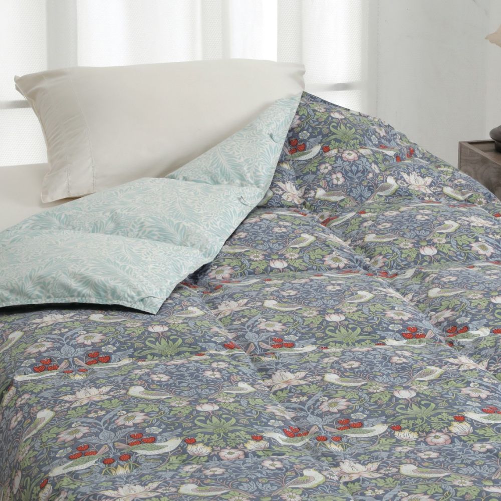 ロマンス小杉 V&A ウィリアム・モリス 羽毛肌掛けふとん ダックダウン