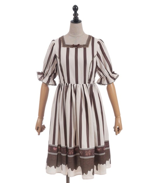 ボンボンショコラ柄ワンピース【受注生産】 | Chalmiere | axes femme