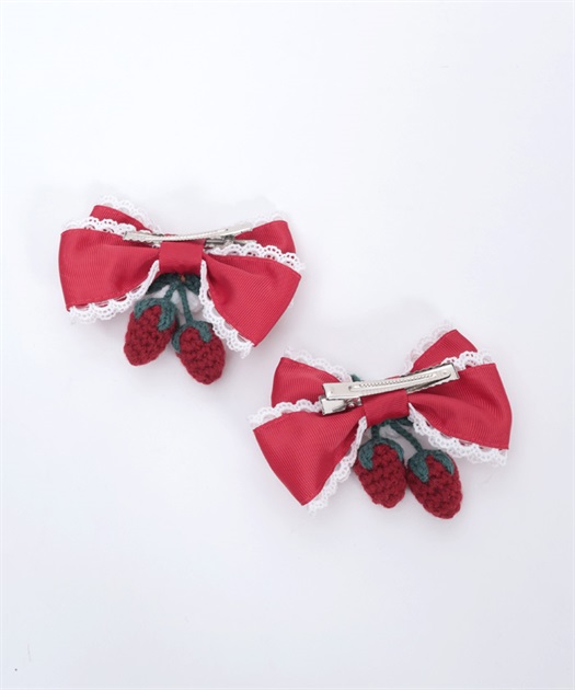 いちごリボンクリップセット | Chalmiere | axes femme onlineshop