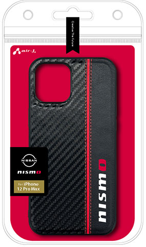 nismo iPhone12 Pro Max用 カーボン+レザー調 耐衝撃 背面ケース