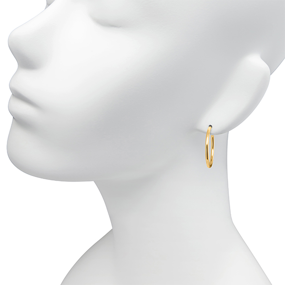 K18イエローゴールド フープピアス 25mm | 高品質 金・プラチナ