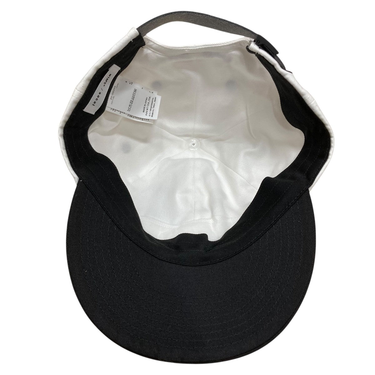 sacai×WTAPS ロゴキャップ 25-0933S ホワイト×ブラック サイズ