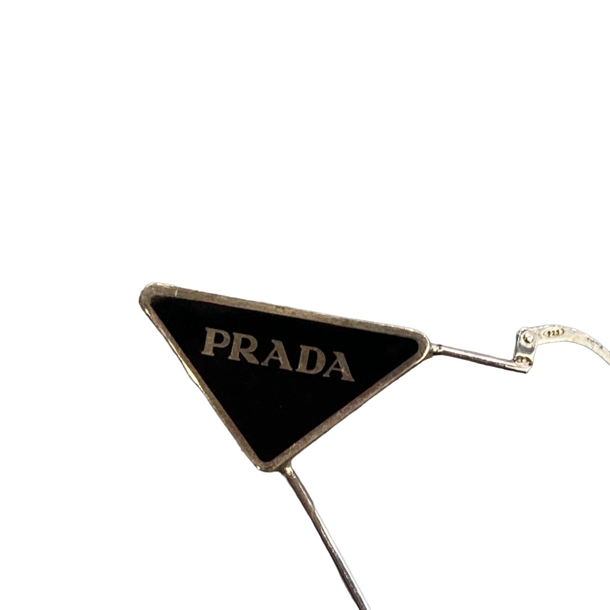 PRADA(プラダ) トライアングルロゴピアス シルバー サイズ -｜【公式