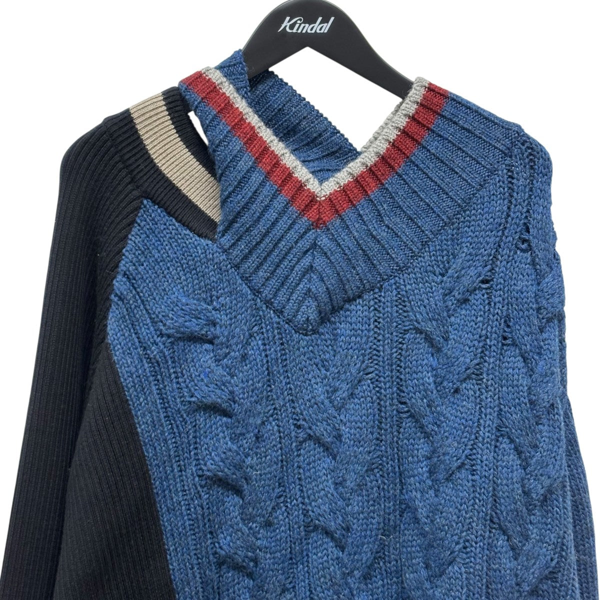 KOLOR(カラー) 21AWドッキングレイヤードニットセーター21WCM-NO2302