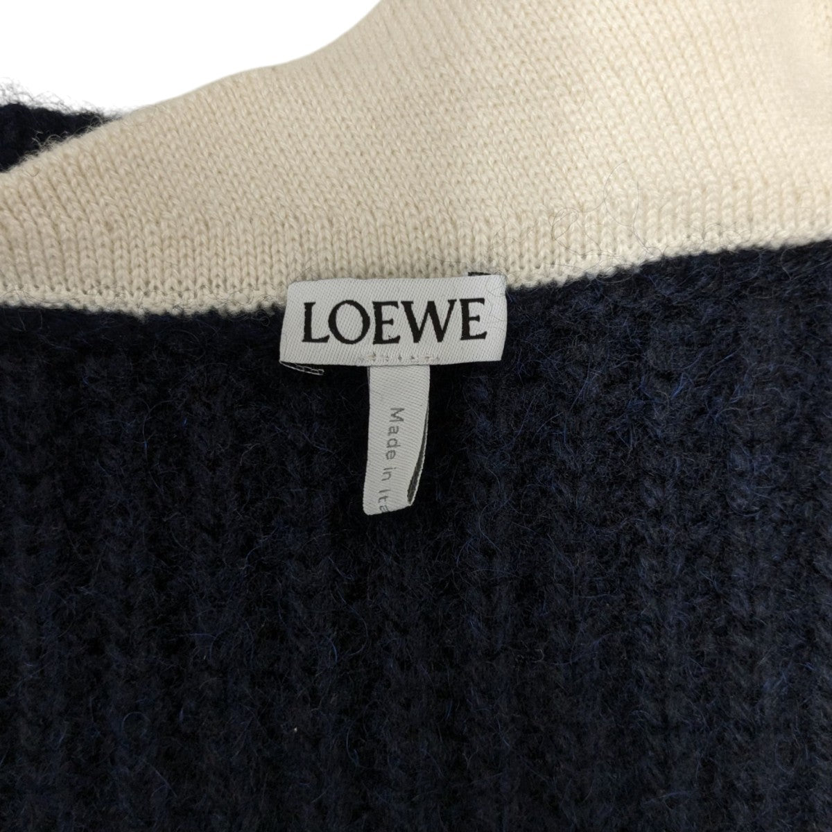 LOEWE(ロエベ) カシミヤモヘアVネックニット S540Y15KAO ネイビー