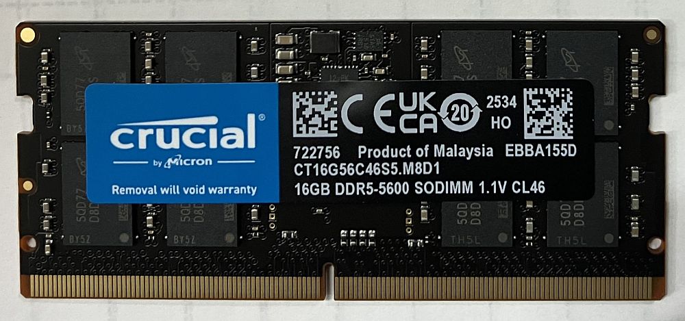 楽天市場】8gb ddr5 5600 ノート メモリ crucial PC5 44800 sodimm