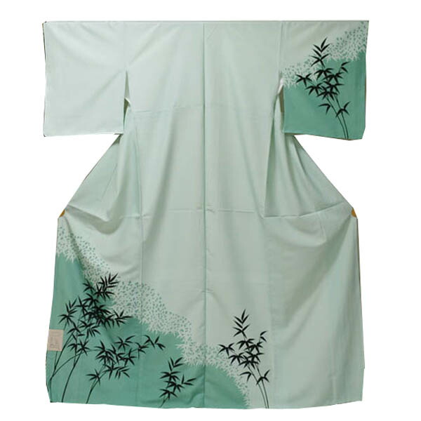 楽天市場】【袷付下げ】仕立上り【日本製】竹笹柄 黒 (077) 付け下げ