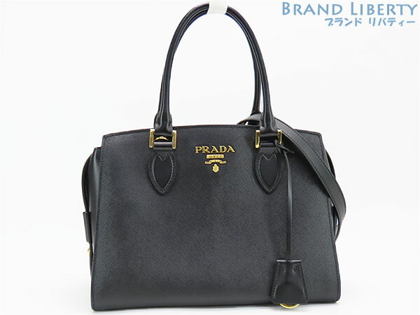 楽天市場】【美品】プラダ【PRADA】 モノクローム サフィアーノレザー