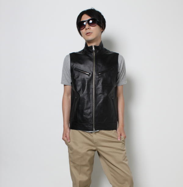 楽天市場】レザーベスト ラムレザー 革ジャン メンズ 革ベスト